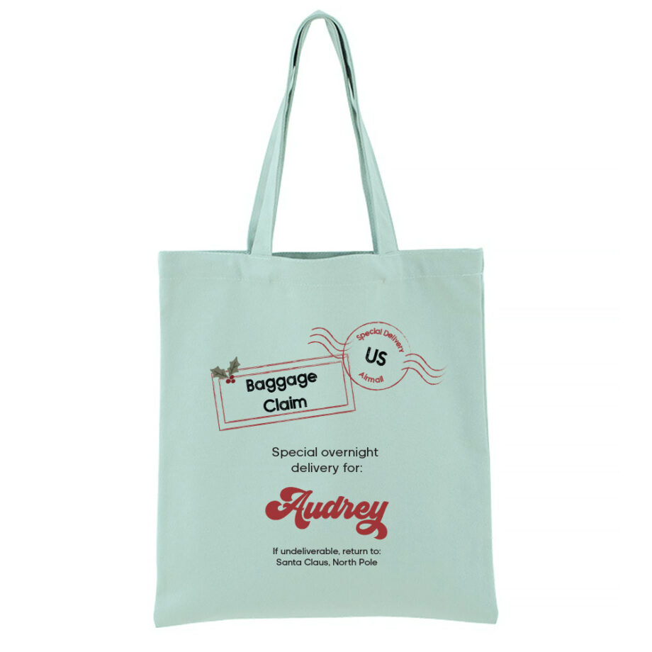 [Custom Subtext & Name] Christmas Collection Personalised Tote Bag - Santa Special Delivery