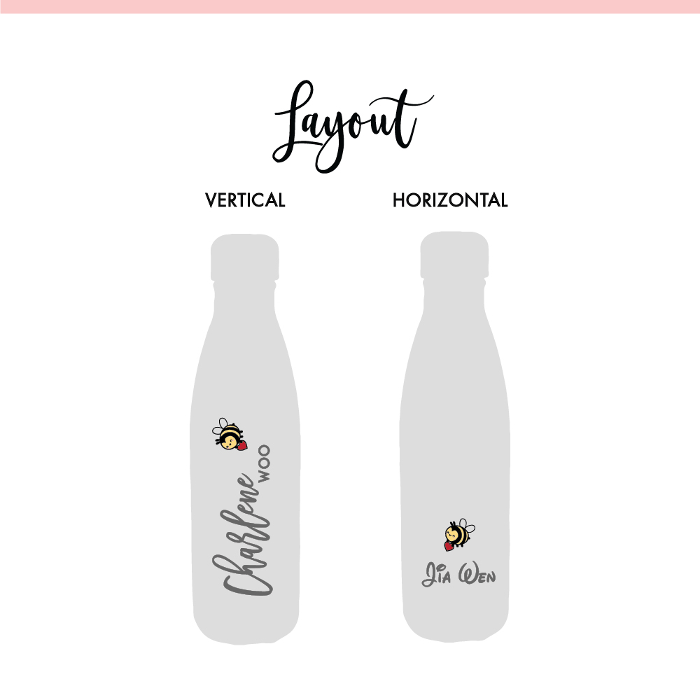 [Custom Name] Valentine’s Day Collection Printed Bottle – Bee