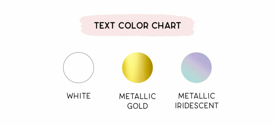 Preserved Rose Box Text Color Chart