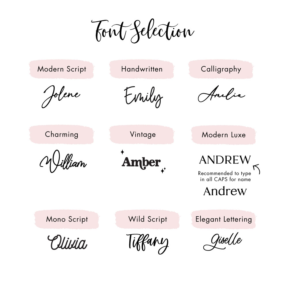 Stainless Steel Bottle Font Selection