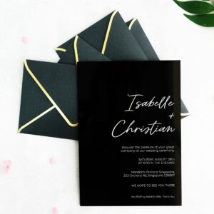 [Custom name] Wedding Invitation Acrylics Card – Design 1