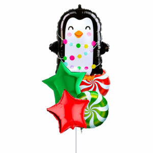 [Character] Holiday Penguin Foil Balloon