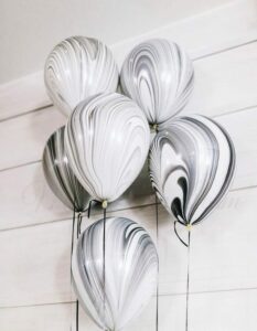 [Helium Inflated Balloons] – 12 Inch Classic Marble Latex Balloons