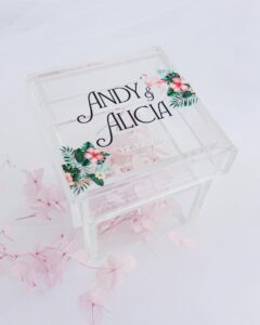 Personalised Wedding Ring Acrylics Box 