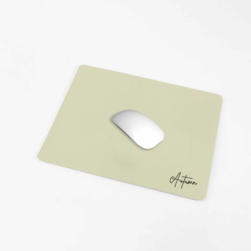 [Personalised Name] Custom Name Premium PU Leather Mousepads - Sage