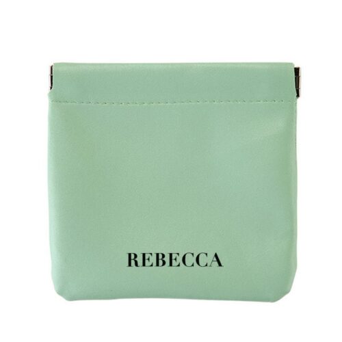 [Personalised Name] Custom Name Premium PU Leathers Coin Pouch - Tiffany