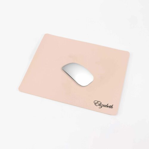 [Personalised Name] Custom Name Premium PU Leather Mousepads - Sakura Pink