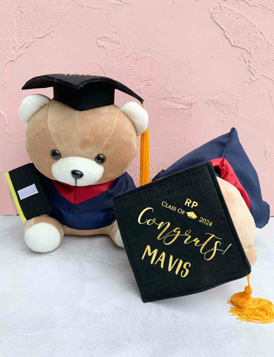 Personalized Graduation Bear 30cm (Red Hood)