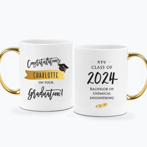 CUSTOM NAME, SCOOL, YEAR, COURSE Printed Mug - Congratulations on your Graduation Design