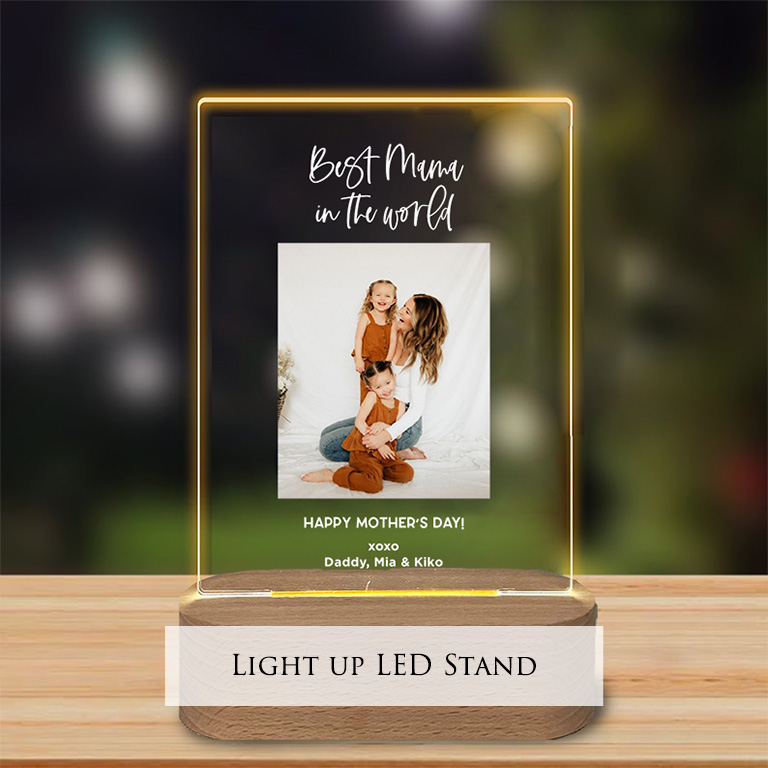 Personalised mother\'s day gift LED stand