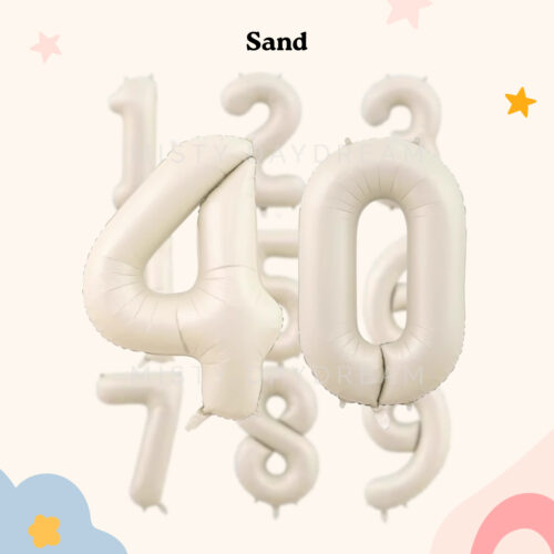 " [40 Inch Number Foil Helium Balloons] - Sand Giant Mylar Number Foil Helium Balloon