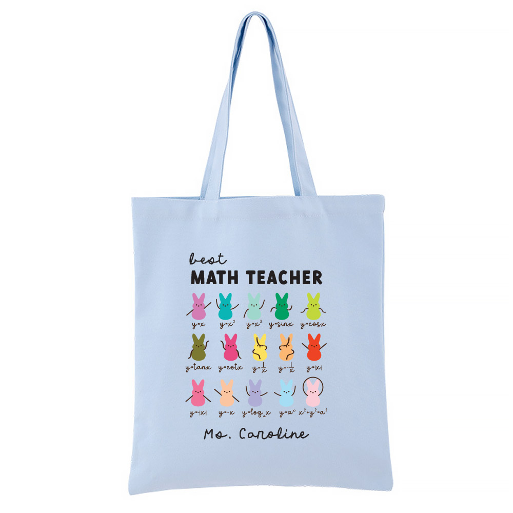 Custom Name] Personalised Teacher's Day Tote Bag Best Math
