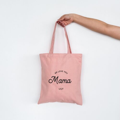 [Custom Subtext Custom Name] Mother’s Day Collection Tote Bag - Mama Typography Design
