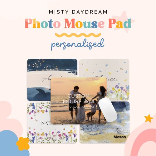 [Completely customised] Personalized Name Premium PU Leather Photo Mouse Pads