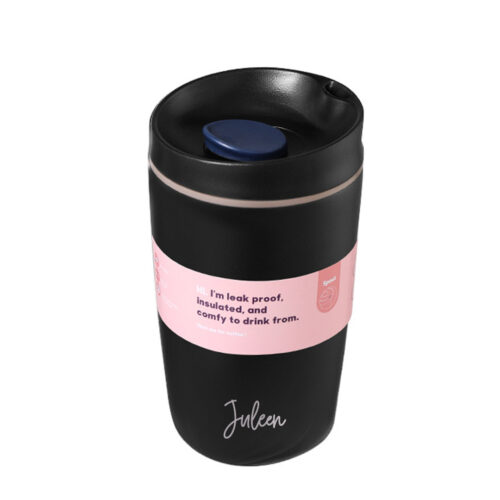 [Custom Engraved] Insulated Stainless Steel SmoothSip Coffee Tumbler - Black