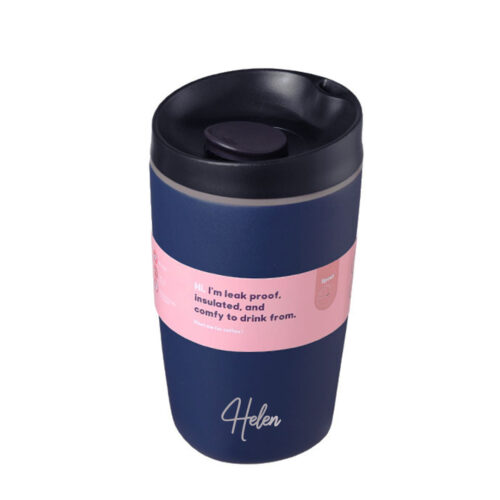 [Custom Engraved] Insulated Stainless Steel SmoothSip Coffee Tumbler - Midnight Blue