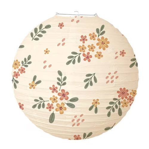 Floral Paper Lanterns - Ivory (30cm)