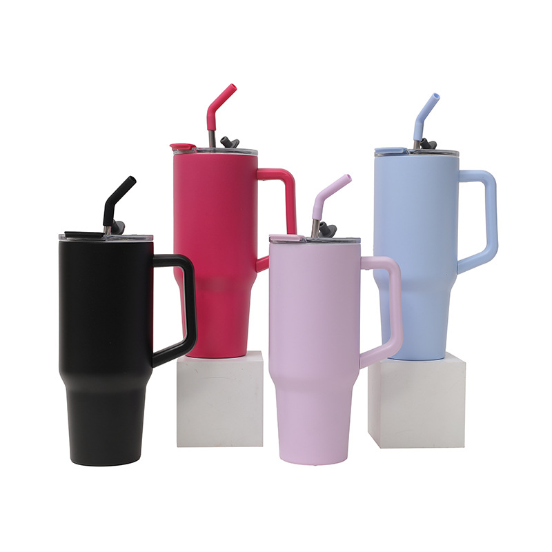 Corporate gifts bottles - Hugo Jar Handle Stainless Steel Insulated Tumbler - 1200ml