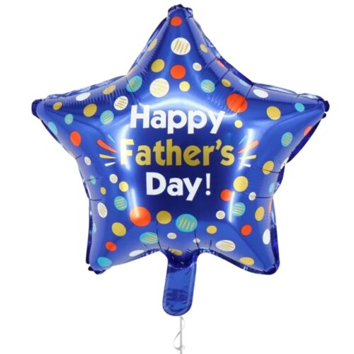 Happy father’s day Polka Dots - Star Foil Balloon