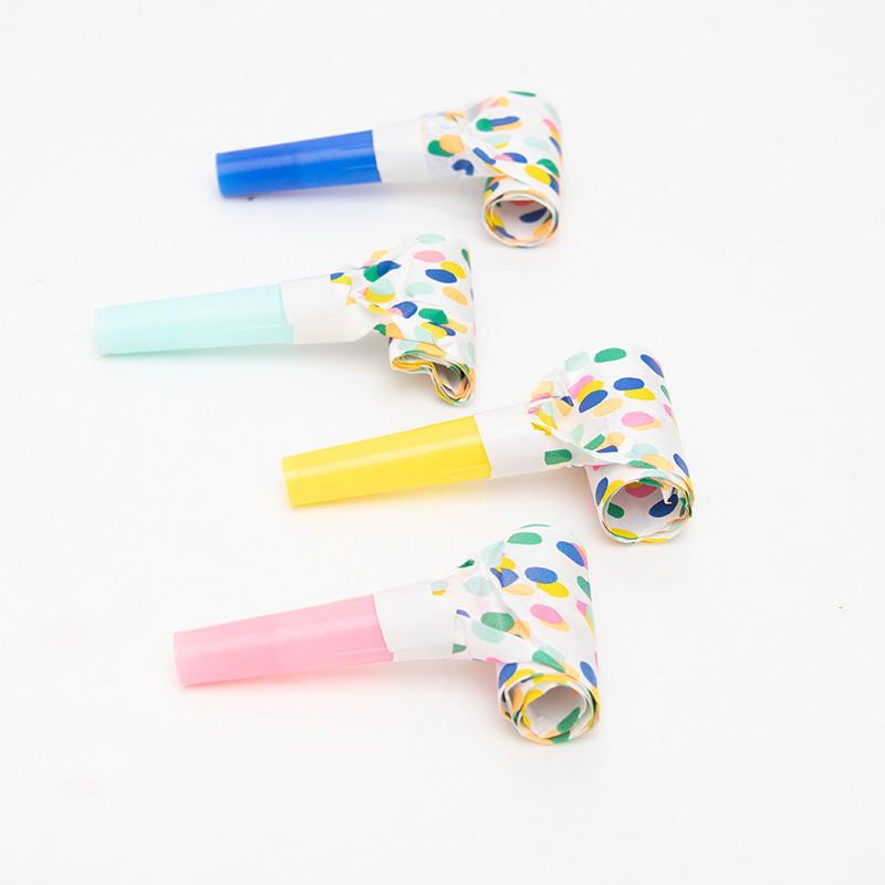 Colourful Confetti Party Blowers (8-Piece Set)
