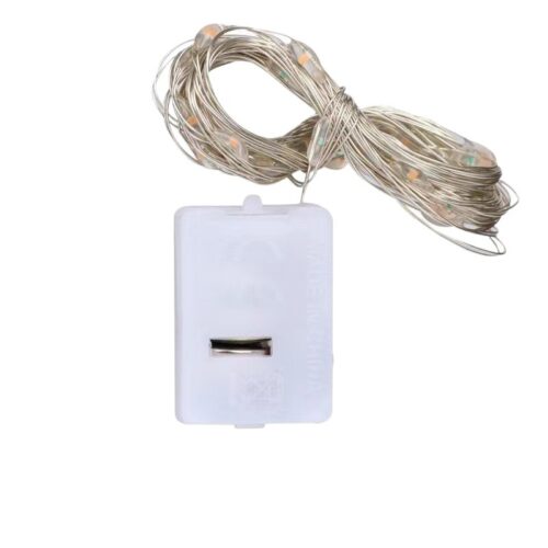 2m Warm White LED Fairy Lights – Battery Operated