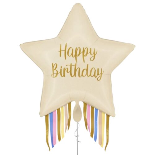 Happy Birthday Star Foil Balloon