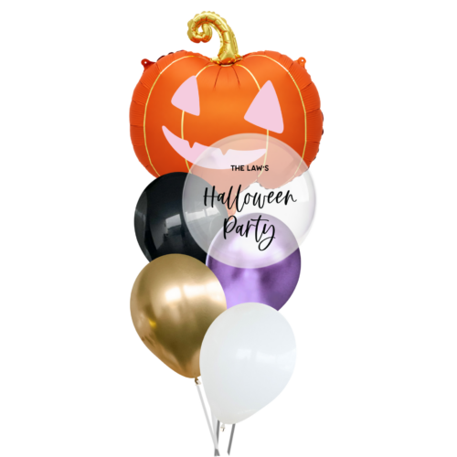 Pumpkin Halloween Balloons Bouquet (6-piece)