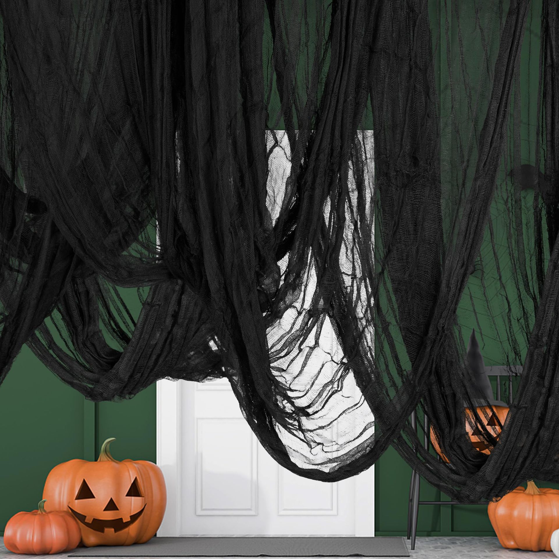 Halloween Creepy Cloth Netting – 76 × 183cm - Black