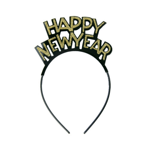 Happy New Year Glitter Headbands (4-Piece Set)
