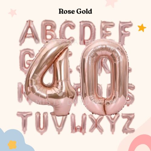 40inch Rose Gold alphabet letter foil balloons